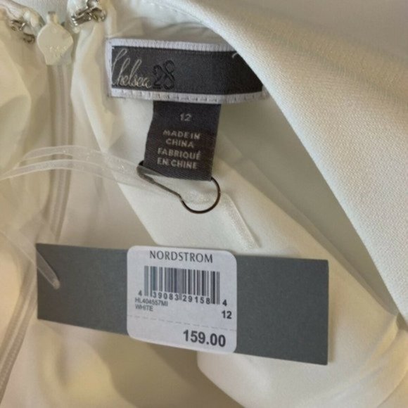 Chelsea28 White Ruffle Asymetrical Hem Dress - Picture 2 of 7